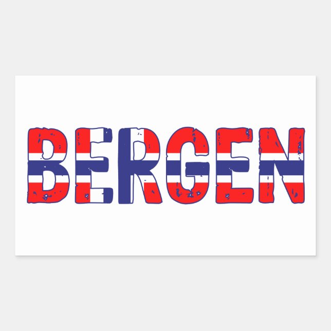 Bergen Norway Sticker (Front)