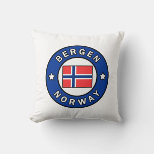 Bergen Norway Throw Pillow