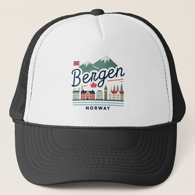 Bergen Norway  Trucker Hat (Front)