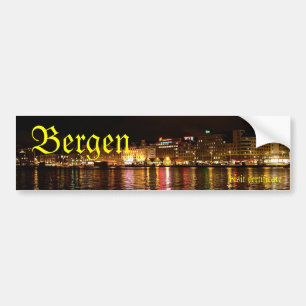 Bergen visit certificate Norway travel  Bumper Sticker