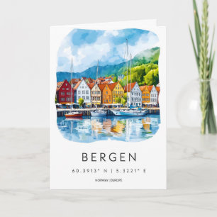 Bergen Watercolor 1 Card