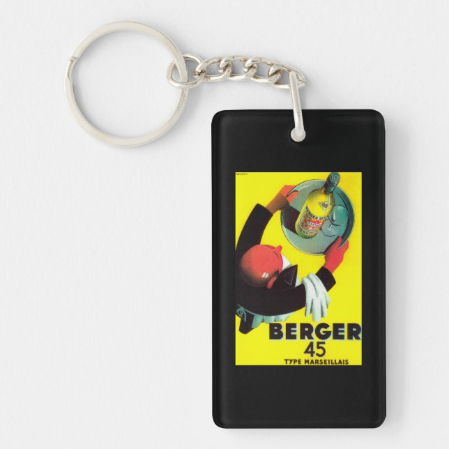 Berger 45 Vintage PosterEurope Keychain (Front)