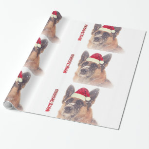 Berger allemand en papier de cadeau de casquette