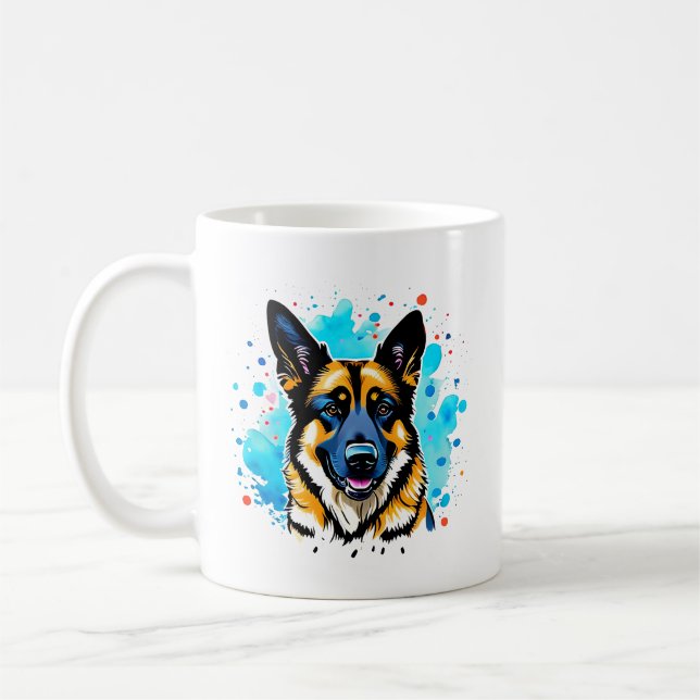 Berger allemand Splash Mug (Gauche)