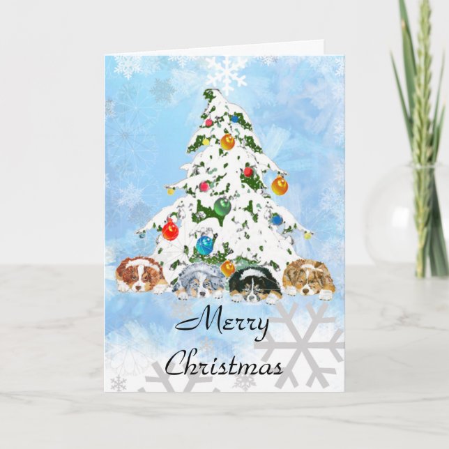 Berger australien ~ Carte de Noël (Devant)