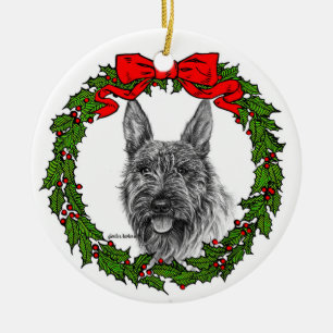 Berger Picard Art by Glenda S. Harlan Ceramic Ornament