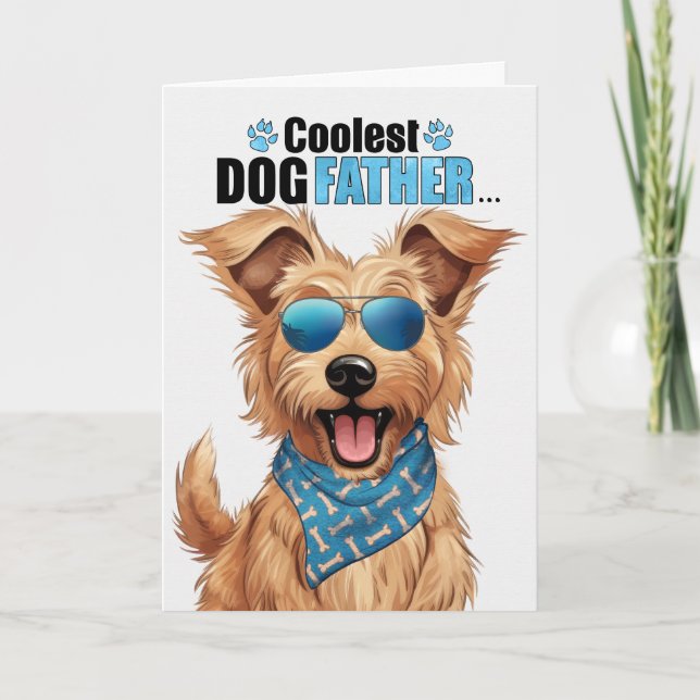 Berger Picard Dog Coolest Dad Ever Father's Day Holiday Card (Front)