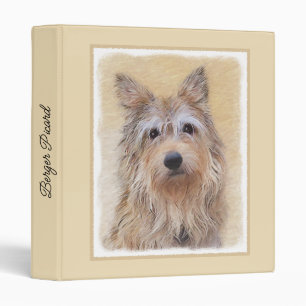 Berger Picard Painting - Cute Original Dog Art Binder
