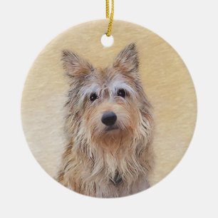 Berger Picard Painting - Cute Original Dog Art Ceramic Ornament