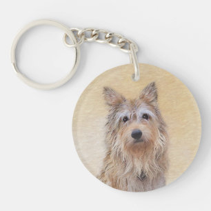 Berger Picard Painting - Cute Original Dog Art Keychain