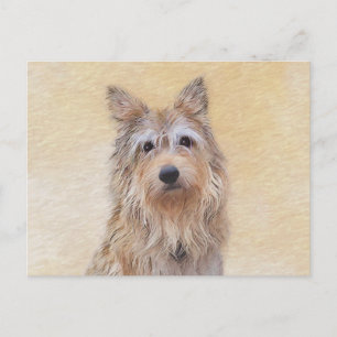 Berger Picard Painting - Cute Original Dog Art Postcard