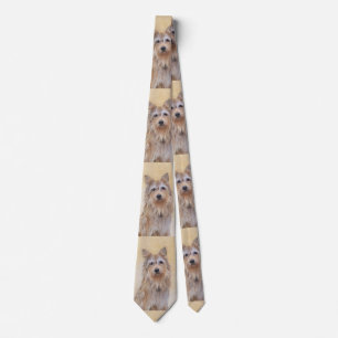 Berger Picard Painting - Cute Original Dog Art Tie