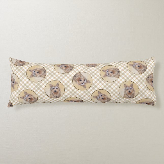 Berger Picard Shepherd Dark Fawn Painting Dog Art Body Pillow (Front)