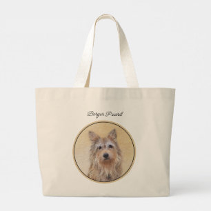 Berger Picard Shepherd Dark Fawn Painting Dog Art Large Tote Bag
