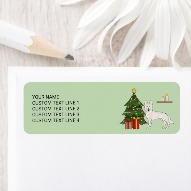 Berger suisse blanc Arbre de Noël GSD blanc (En situation)