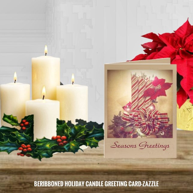 Beribboned Holiday Candle Card (Creator Uploaded)
