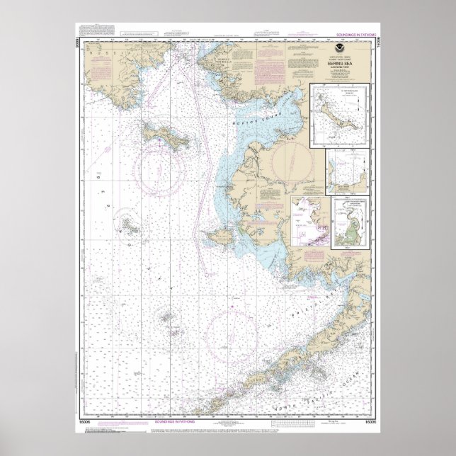 Bering Sea Eastern Part Alaska Nautical Chart (Front)