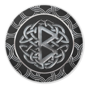 Berkana Rune Mettallic Embossed Ceramic Knob