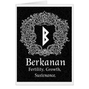 Berkanan Rune /Fertility / Black Version