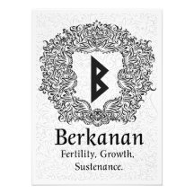 Berkanan Rune /Fertility / White Version