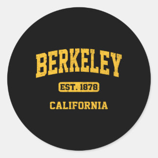 Berkeley California Ca State Athletic Style Classic Round Sticker