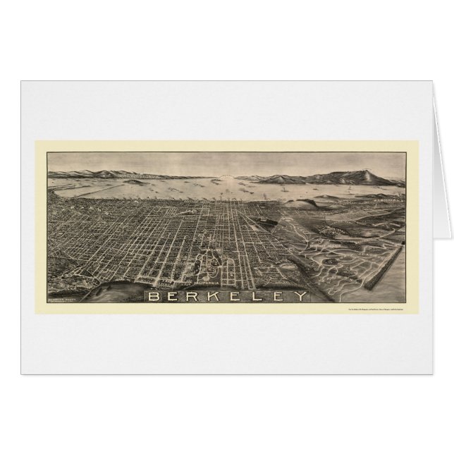 Berkeley, carte panoramique de CA - 1909 (Devant horizontal)