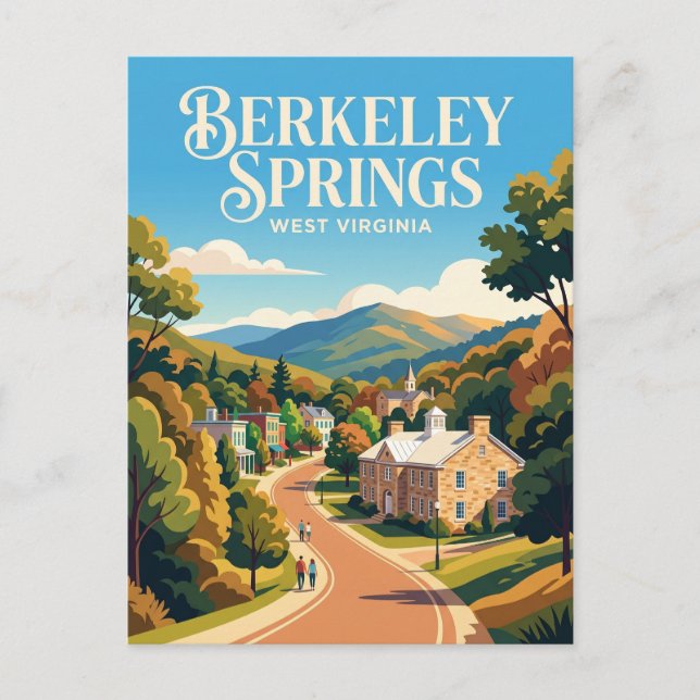 Berkeley Springs USA Postcard (Front)
