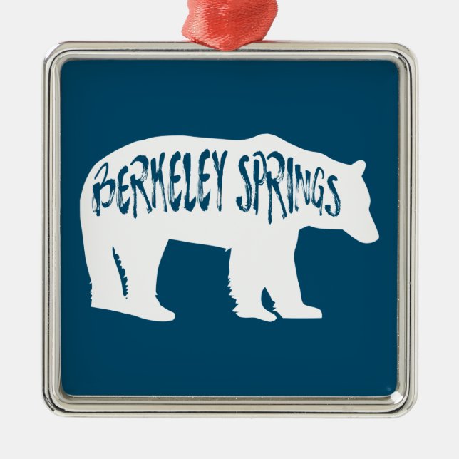 Berkeley Springs West Virginia Bear Metal Ornament (Front)