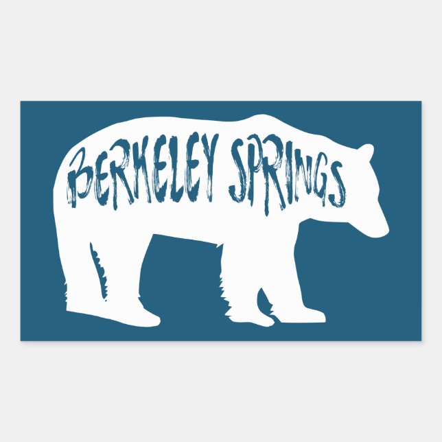 Berkeley Springs West Virginia Bear Sticker (Front)
