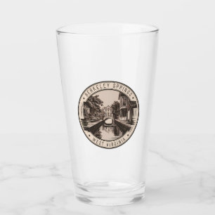 Berkeley Springs West Virginia Illustration Badge Glass