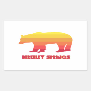 Berkeley Springs West Virginia Rainbow Bear Sticker