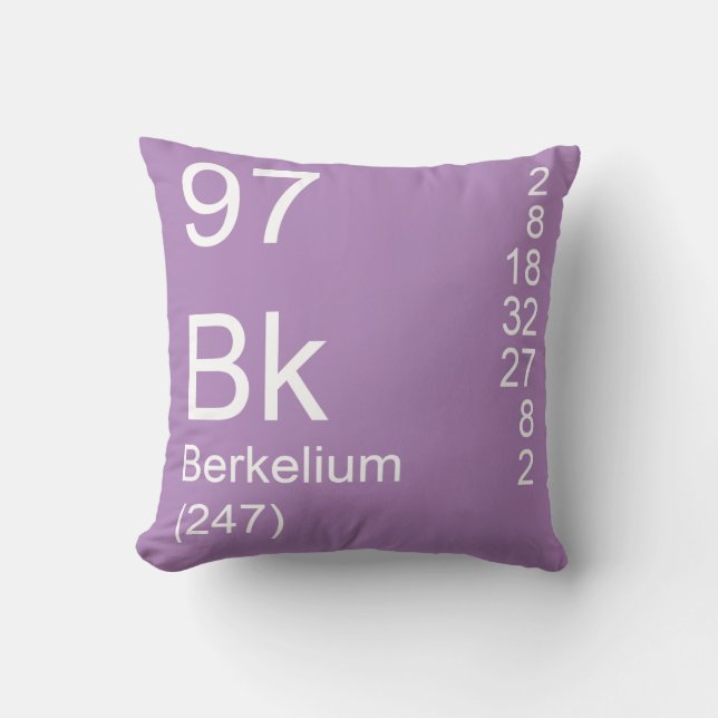 Berkelium Throw Pillow (Front)