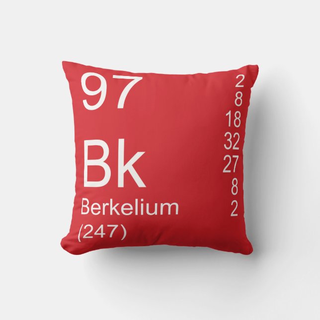 Berkelium Throw Pillow (Front)