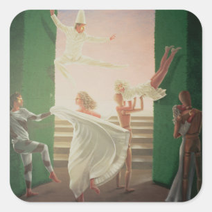 Berkley House Murals - 3 Square Sticker