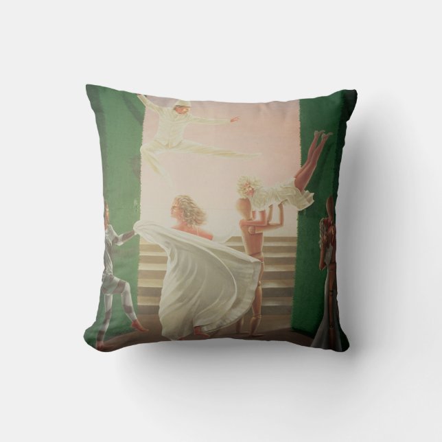 Berkley House Murals - 3 Throw Pillow (Front)