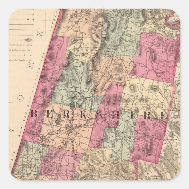 Berkshire County Square Sticker (Front)