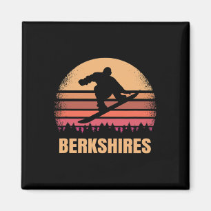 Berkshires Machusetts Snowboarding Outdoor Ma 80s  Magnet