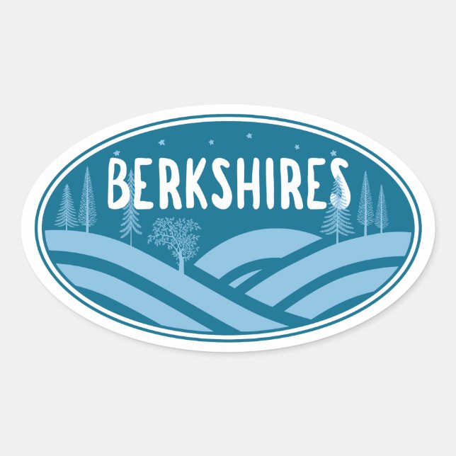 Berkshires Massachusetts Outdoors Oval Sticker (Front)