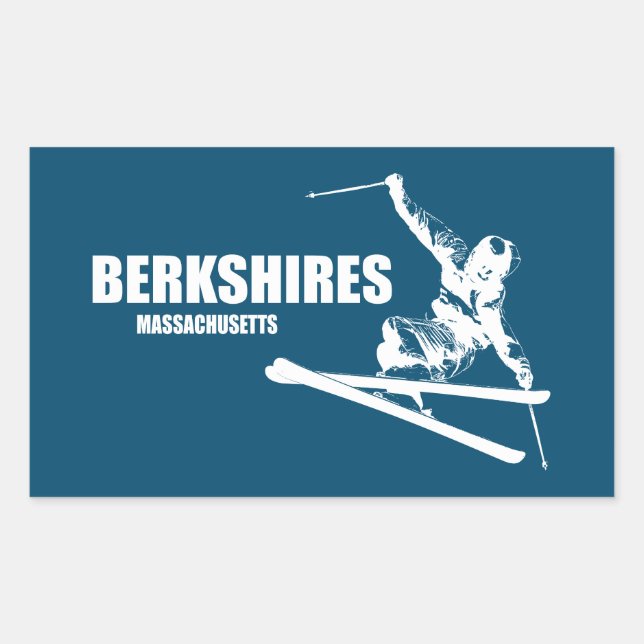 Berkshires Massachusetts Skier Sticker (Front)
