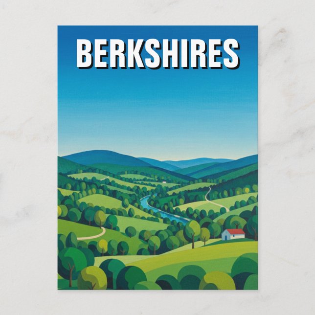 Berkshires Massachusetts Travel Postcard (Front)