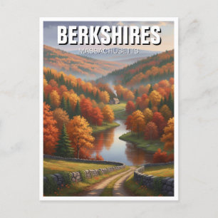 Berkshires Massachusetts Travel Postcard