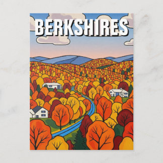 Berkshires Massachusetts Travel Postcard