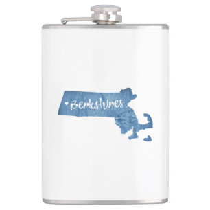 Berkshires Massachusetts Wood Grain Hip Flask