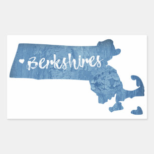 Berkshires Massachusetts Wood Grain Sticker