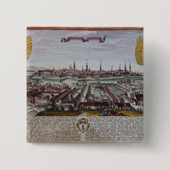 Berlin 2 Inch Square Button (Front)
