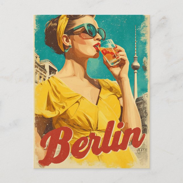Berlin 50s retro  postcard (Front)