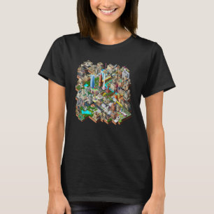 Berlin 90s Retro Video Game City Building Map Game T-Shirt