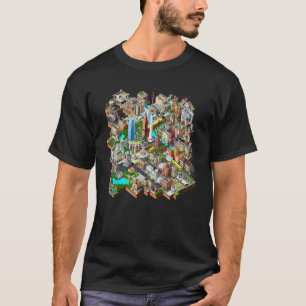 Berlin 90s Retro Video Game City Building Map Game T-Shirt