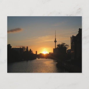 Berlin Allemagne Skyline Night Carte Postale Ferns