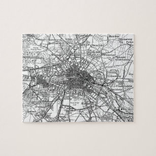 Berlin and Surrounding Areas Map(1911) Jigsaw Puzzle
